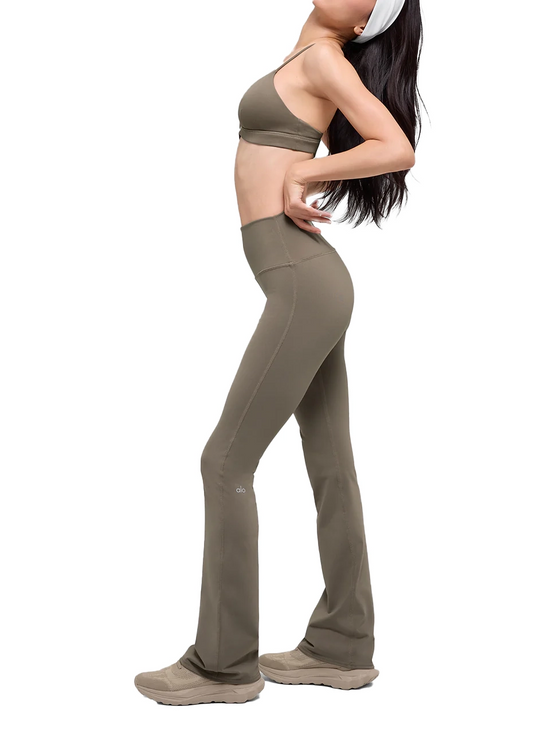 alo Women's Airbrush High-Waist Bootcut Legging Light Cocoa