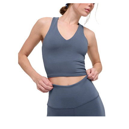 alo Women's Airbrush Real Bra Tank Bluestone