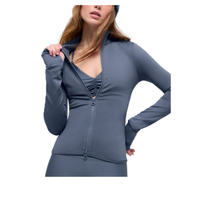 alo Women's Airlift Winter Warm Radiant Full-Zip Jacket Bluestone
