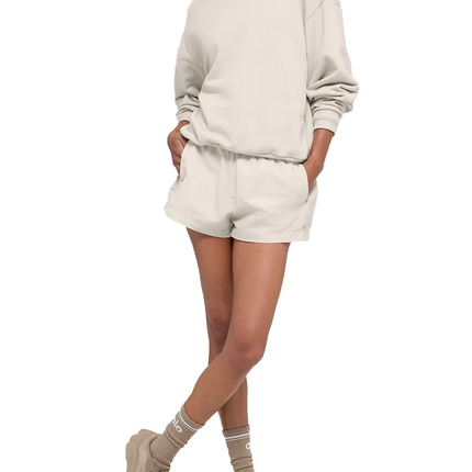 alo Women's Accolade Crew Neck Pullover Bone