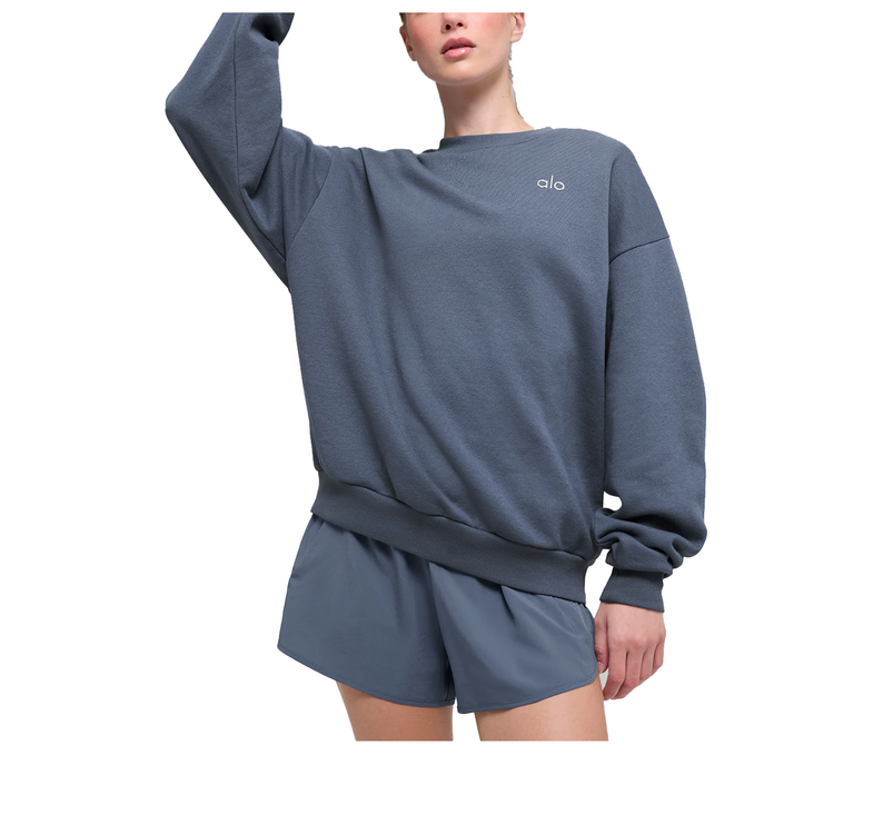 alo Women's Accolade Crew Neck Pullover Bluestone