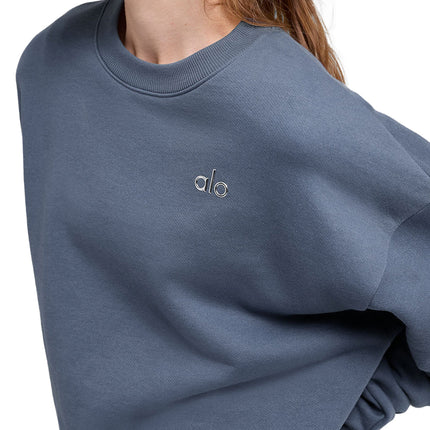 alo Women's Accolade Crew Neck Pullover Bluestone