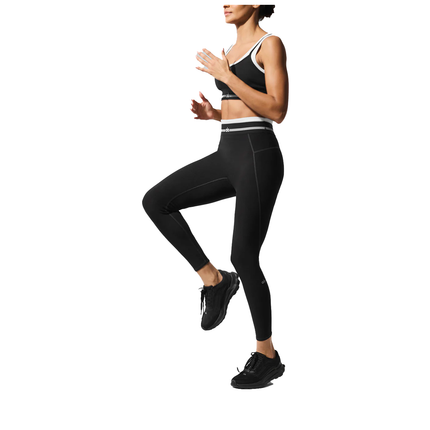 alo Women's Airbrush High-Waist 7/8 Better Together Legging - Black/White