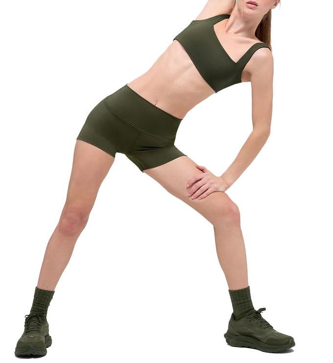 alo Women's 3" Softsculpt High-Waist Precision Short Green Olive