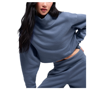 alo Women's Cropped Serenity Coverup Bluestone