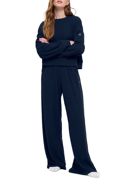 alo Women's Muse Wide Leg Pant Navy