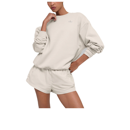 alo Women's Accolade Crew Neck Pullover Bone