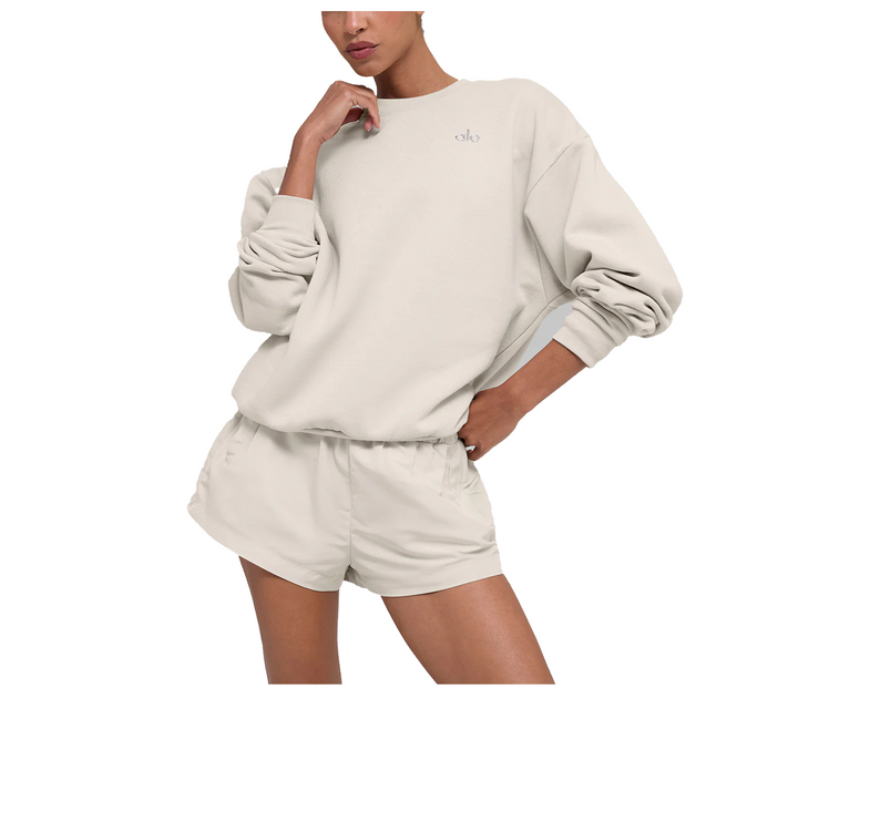 alo Women's Accolade Crew Neck Pullover Bone