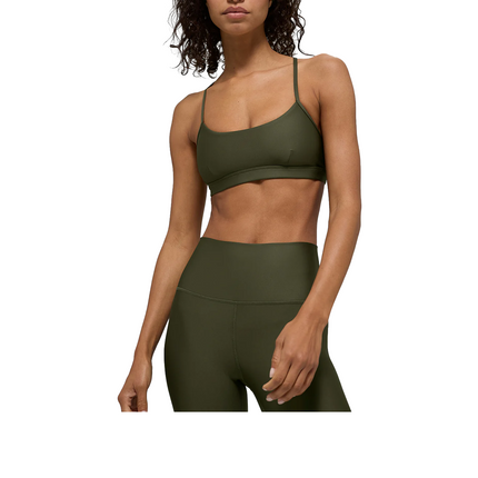 alo Women's Airlift Intrigue Bra Green Olive