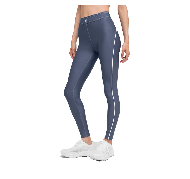 alo Women's Airlift High-Waist Suit Up Legging Bluestone/White