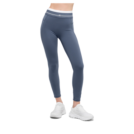 alo Women's Airbrush High-Waist 7/8 Better Together Legging Bluestone/White