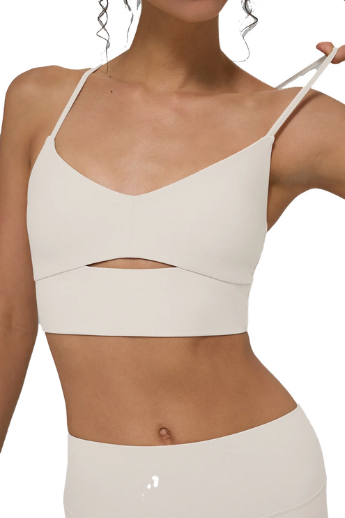 alo Women's Alosoft Highlight Bra Bone