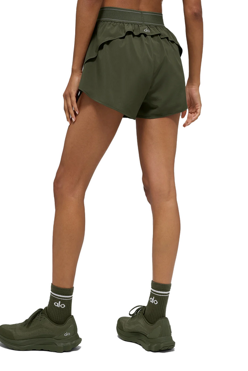 alo Women's Match Point Short Green Olive