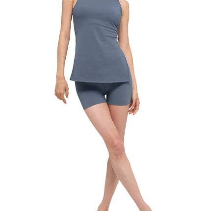 alo Women's Softsculpt Precision Full Length Bra Tank Bluestone