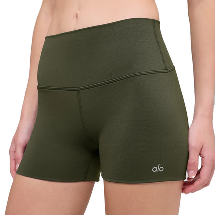 alo Women's 3" Softsculpt High-Waist Precision Short Green Olive