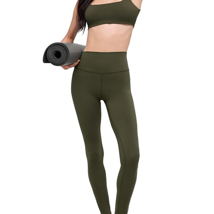 alo Women's Softsculpt Precision Bra Green Olive