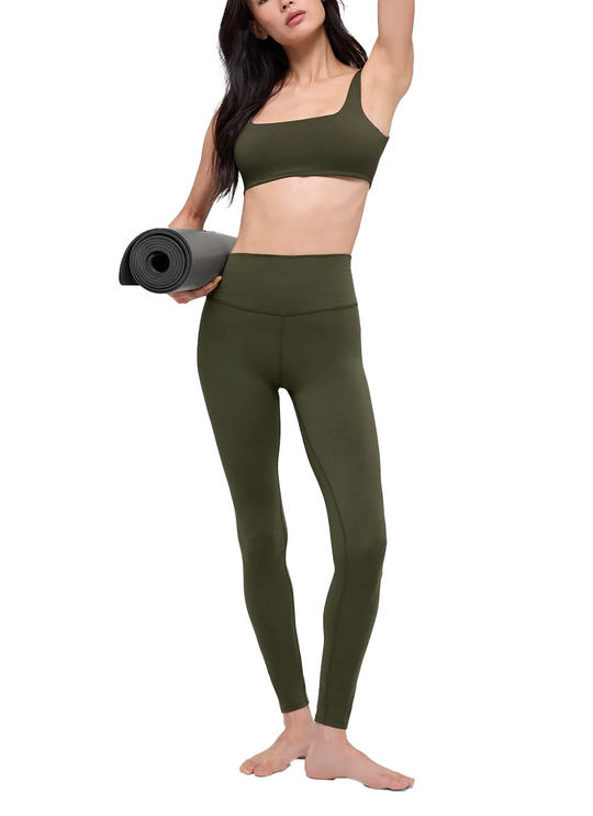 alo Women's Softsculpt Precision Bra Green Olive