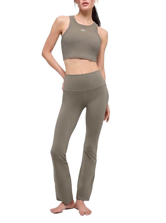 alo Women's Aspire Tank Light Cocoa/White