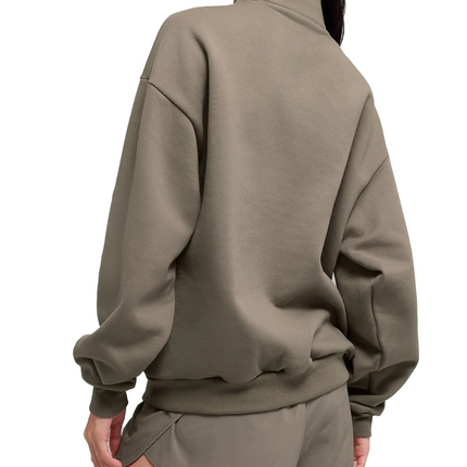 alo Women's Accolade 1/4 Zip Pullover Light Cocoa