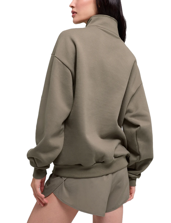 alo Women's Accolade 1/4 Zip Pullover Light Cocoa