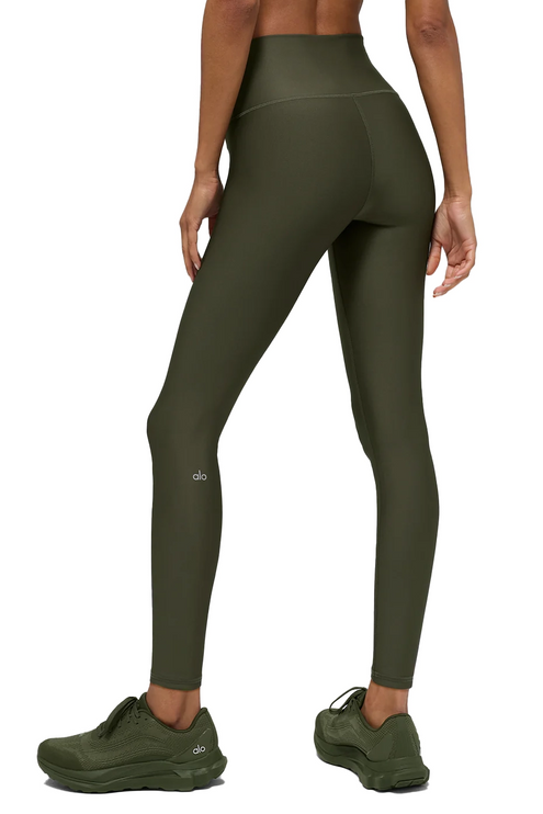 alo Women's 7/8 High-Waist Airlift Legging Green Olive