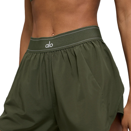 alo Women's Match Point Short Green Olive