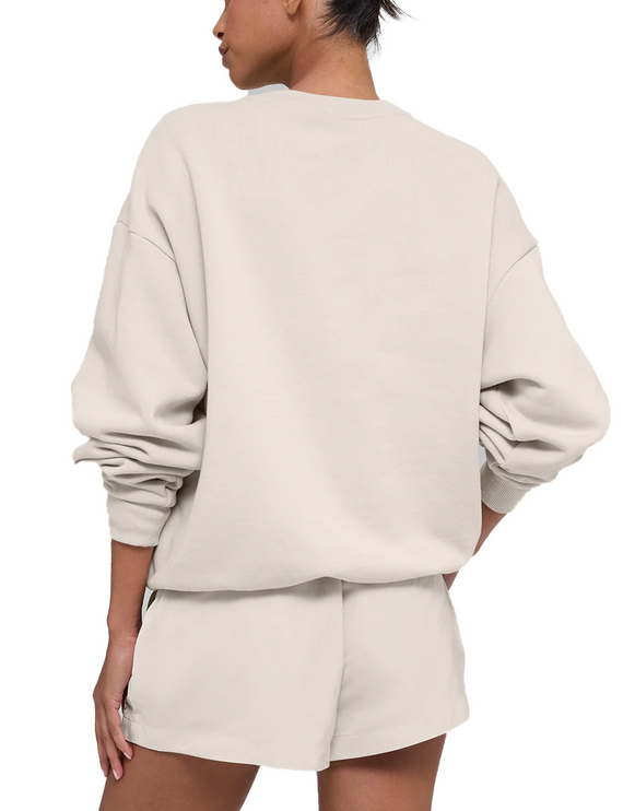 alo Women's Accolade Crew Neck Pullover Bone