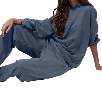 alo Women's Chill Vintage Wash Hoodie Bluestone Wash