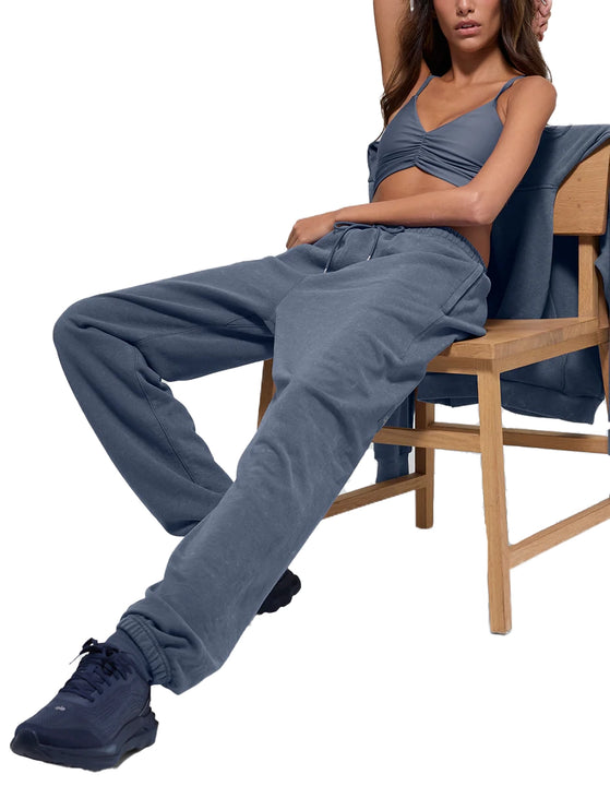 alo Women's Chill Vintage Wash Sweatpant Bluestone Wash