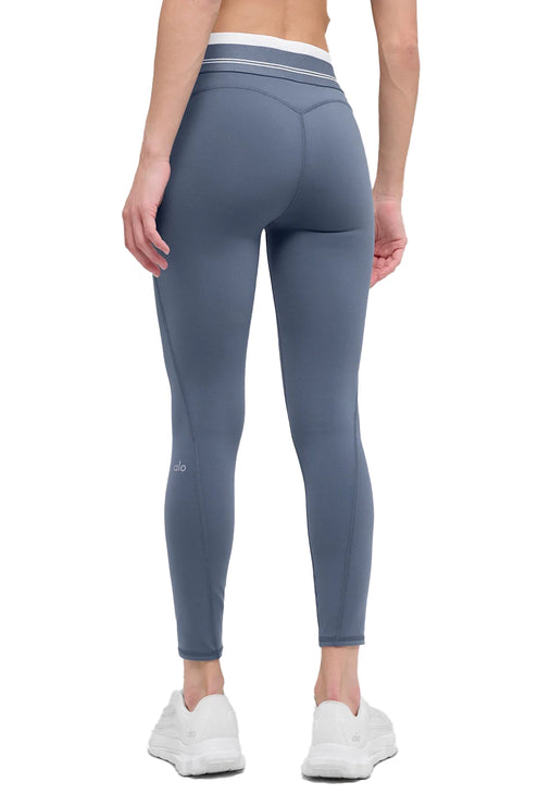 alo Women's Airbrush High-Waist 7/8 Better Together Legging Bluestone/White