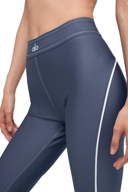 alo Women's Airlift High-Waist Suit Up Legging Bluestone/White