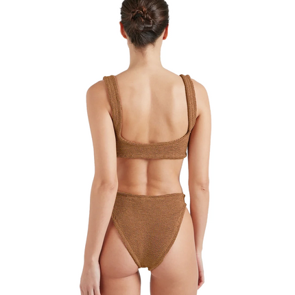 HUNZA G Women's Xandra Bikini Metallic Cocoa - Hemen Kargoda