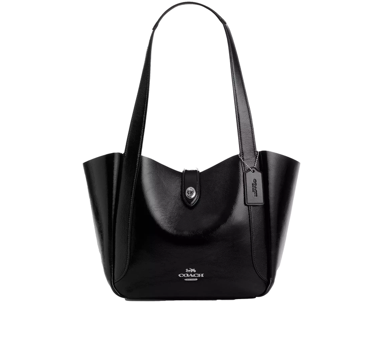 Coach Women's Hadley Turnlock Tote Bag Black/Silver