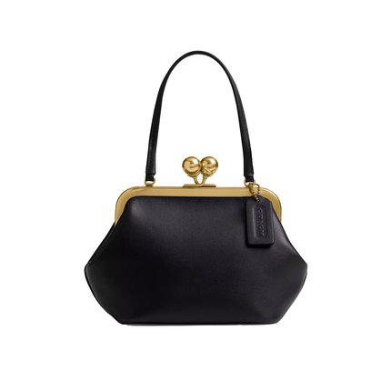 Coach Women's Kisslock Frame Bag 16 Brass/Black