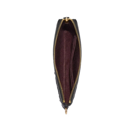 Coach Women's Boxed Corner Zip Wristlet In Signature Leather Gold/Black