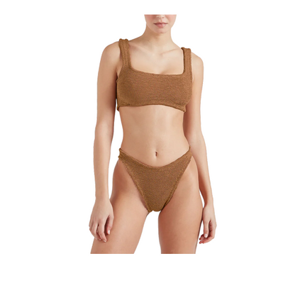 HUNZA G Women's Xandra Bikini Metallic Cocoa - Hemen Kargoda