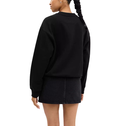 Coach Women's Leopard Sporty Boyfriend Crewneck Black