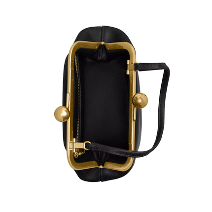 Coach Women's Kisslock Frame Bag 16 Brass/Black
