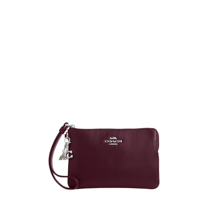 Coach Women's Boxed Corner Zip Wristlet With Charms Smooth Leather/Silver