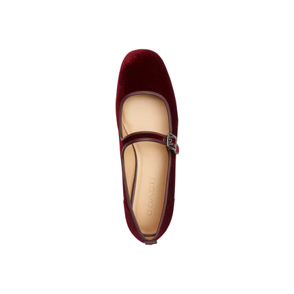 Coach Women's C Rivet Mary Jane Burgundy/Merlot