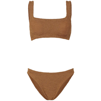 HUNZA G Women's Xandra Bikini Metallic Cocoa - Hemen Kargoda