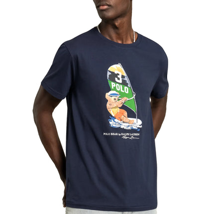 Polo Ralph Lauren Men's Surfing Polo Bear Tee Navy - Hemen Kargoda