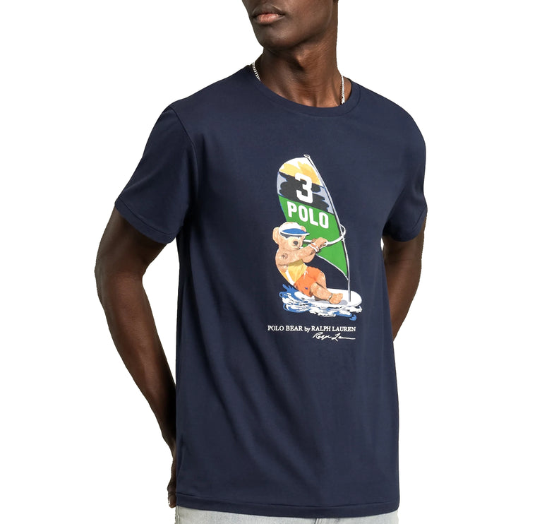 Polo Ralph Lauren Men's Surfing Polo Bear Tee Navy - Hemen Kargoda