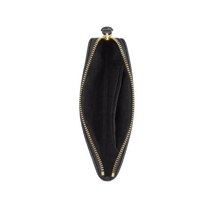 Coach Women's Corner Zip Wristlet In Signature Jacquard Charcoal/Gold