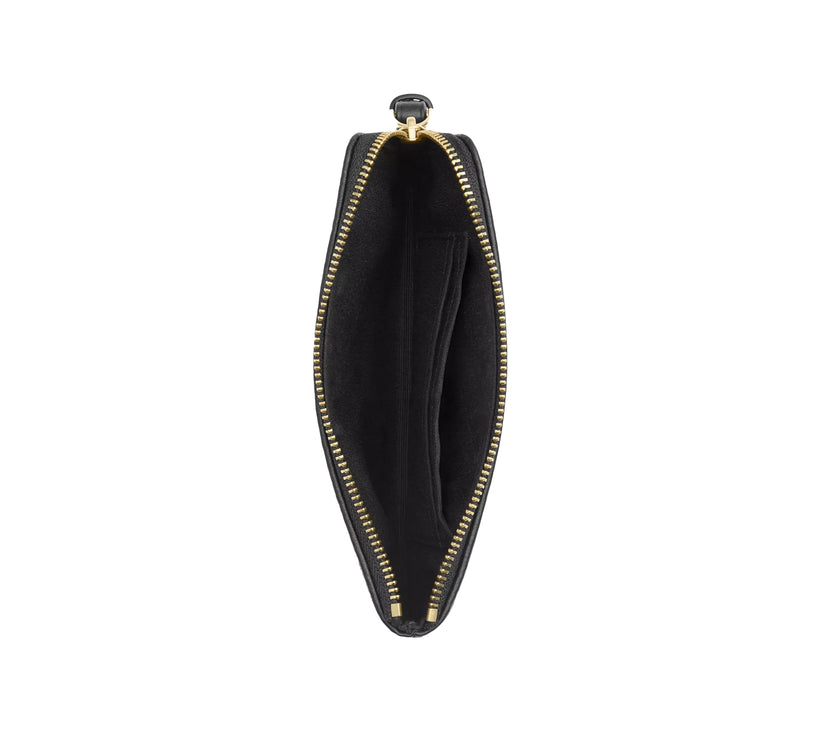 Coach Women's Corner Zip Wristlet In Signature Jacquard Charcoal/Gold