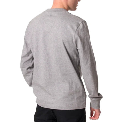 AMI Alexandre Mattiussi Unisex Ami de Coeur Long Sleeves T-Shirt Heather Grey - Hemen Kargoda