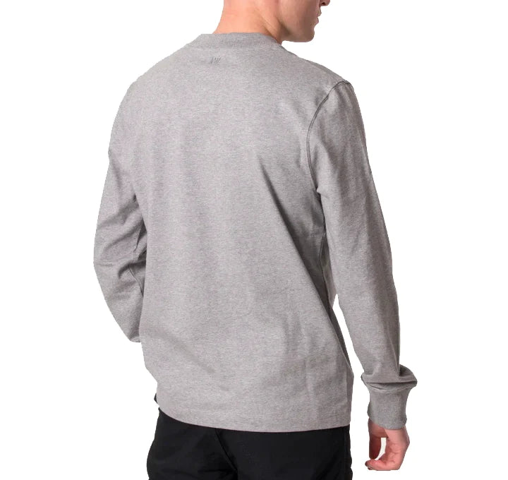 AMI Alexandre Mattiussi Unisex Ami de Coeur Long Sleeves T-Shirt Heather Grey - Hemen Kargoda