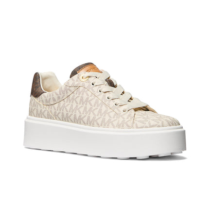 Michael Kors Women's Romey Two Tone Logo Platform Sneaker Vanilla - Hemen Kargoda