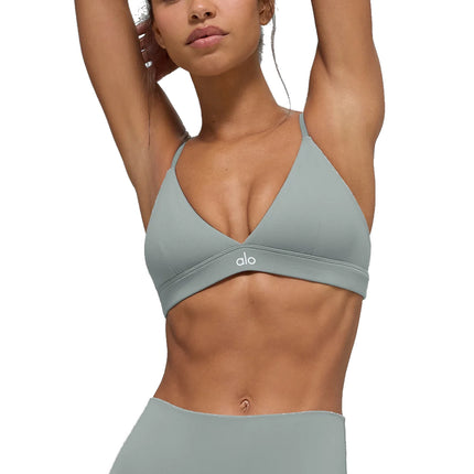 alo Women's Splendor Bra Lunar Grey/White