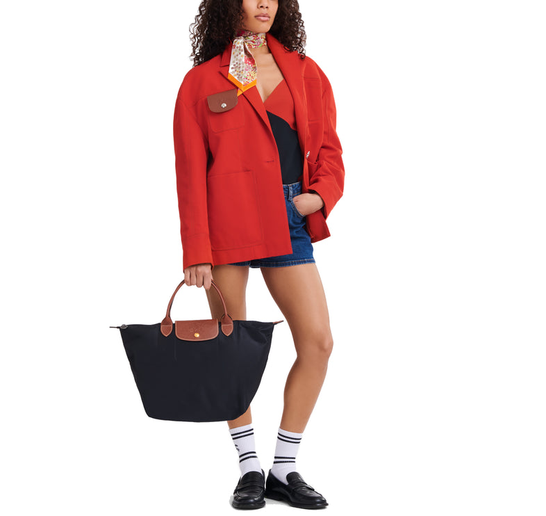 Longchamp Women's Le Pliage Original M Handbag Black - Hemen Kargoda